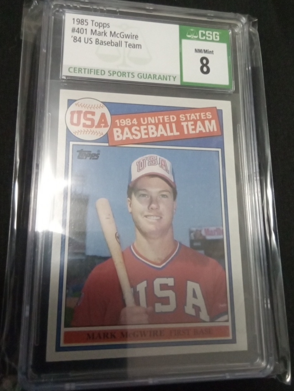 Topps USA Baseball Card Mark McGwire – Red, White, Blue